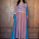 UMA DRESS, RED CHECKERED COTTON