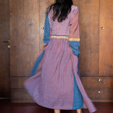 UMA DRESS, RED CHECKERED COTTON