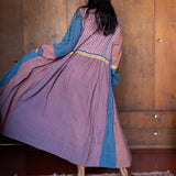 UMA DRESS, RED CHECKERED COTTON