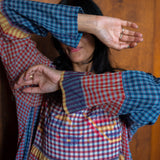 UMA DRESS, RED CHECKERED COTTON