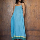 NEELA SLIP, BLUE COTTON