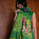 RASA SCARF, GREEN/BOTANIC COTTON