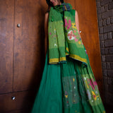RASA SCARF, GREEN/BOTANIC COTTON