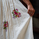 MARONE SKIRT, RED / WHITE BOTANIC