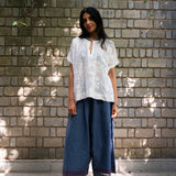 DAISY BLOUSE, WHITE // RED COTTON