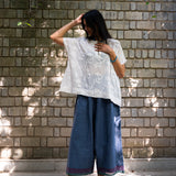 DAISY BLOUSE, WHITE // RED COTTON