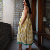 SUN SLIP DRESS, STRIPE YELLOW
