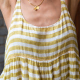 SUN SLIP DRESS, STRIPE YELLOW