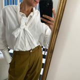 LAYA PANTS, OLIVE COTTON