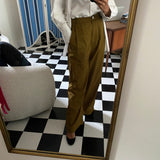 LAYA PANTS, OLIVE COTTON