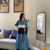 SKY DRESS, BLUE / INDIGO COTTON