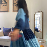 SKY DRESS, BLUE / INDIGO COTTON