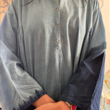 SKY SHIRT DRESS, BLUE / INDIGO COTTON
