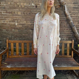 JASMINE DRESS, IVORY/RED POLKA COTTON