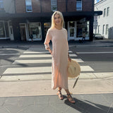 MANER SWING DRESS, PINK GINGHAM COTTON