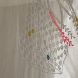 FLORA DRESS, WHITE / YELLOW CHIKAN EMBROIDERY