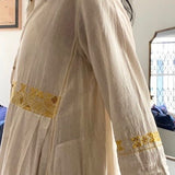 SWATI DRESS, IVORY / YELLOW
