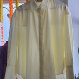 SURYA SHIRT, BUTTER YELLOW COTTON POPLIN