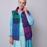 RAINBOW VEST, MULTICOLOUR WOOL SILK