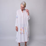 FLORA PANEL DRESS, WHITE