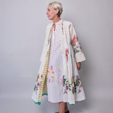 SUMMER COAT DRESS, WHITE // YELLOW STRIPE