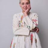 SUMMER COAT DRESS, WHITE // YELLOW STRIPE