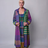AMETHYST COAT, MULTI COLOURED CASHMERE SILK