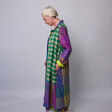 AMETHYST COAT, MULTI COLOURED CASHMERE SILK