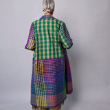 AMETHYST COAT, MULTI COLOURED CASHMERE SILK