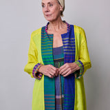 AMETHYST COAT, MULTI COLOURED CASHMERE SILK