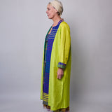 AMETHYST COAT, MULTI COLOURED CASHMERE SILK