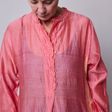 BLUSH SERENITY DRESS, PINK COTTON SILK