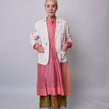 DUNE BLAZER, IVORY COTTON SILK