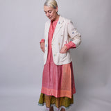 DUNE BLAZER, IVORY COTTON SILK