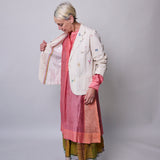 DUNE BLAZER, IVORY COTTON SILK