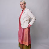 DUNE BLAZER, IVORY COTTON SILK