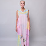 DELILAH DRESS SLEEVELESS, PASTEL PINK COTTON