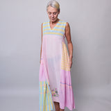 DELILAH DRESS SLEEVELESS, PASTEL PINK COTTON