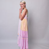 DELILAH DRESS SLEEVELESS, PASTEL PINK COTTON