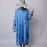 AZURE DRESS, BLUE COTTON