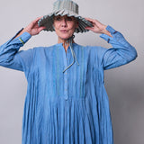 AZURE DRESS, BLUE COTTON