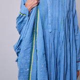 AZURE DRESS, BLUE COTTON
