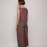 ALOE PANT, ORANGE/NAVY/PINK COTTON