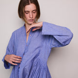 SIVA SHIRT, BLUE COTTON