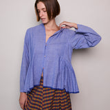 SIVA SHIRT, BLUE COTTON