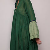 FOREST PANEL DRESS, GREEN