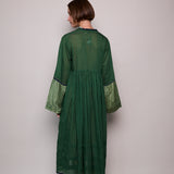FOREST PANEL DRESS, GREEN