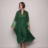 FOREST PANEL DRESS, GREEN