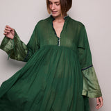 FOREST PANEL DRESS, GREEN