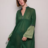 FOREST PANEL DRESS, GREEN